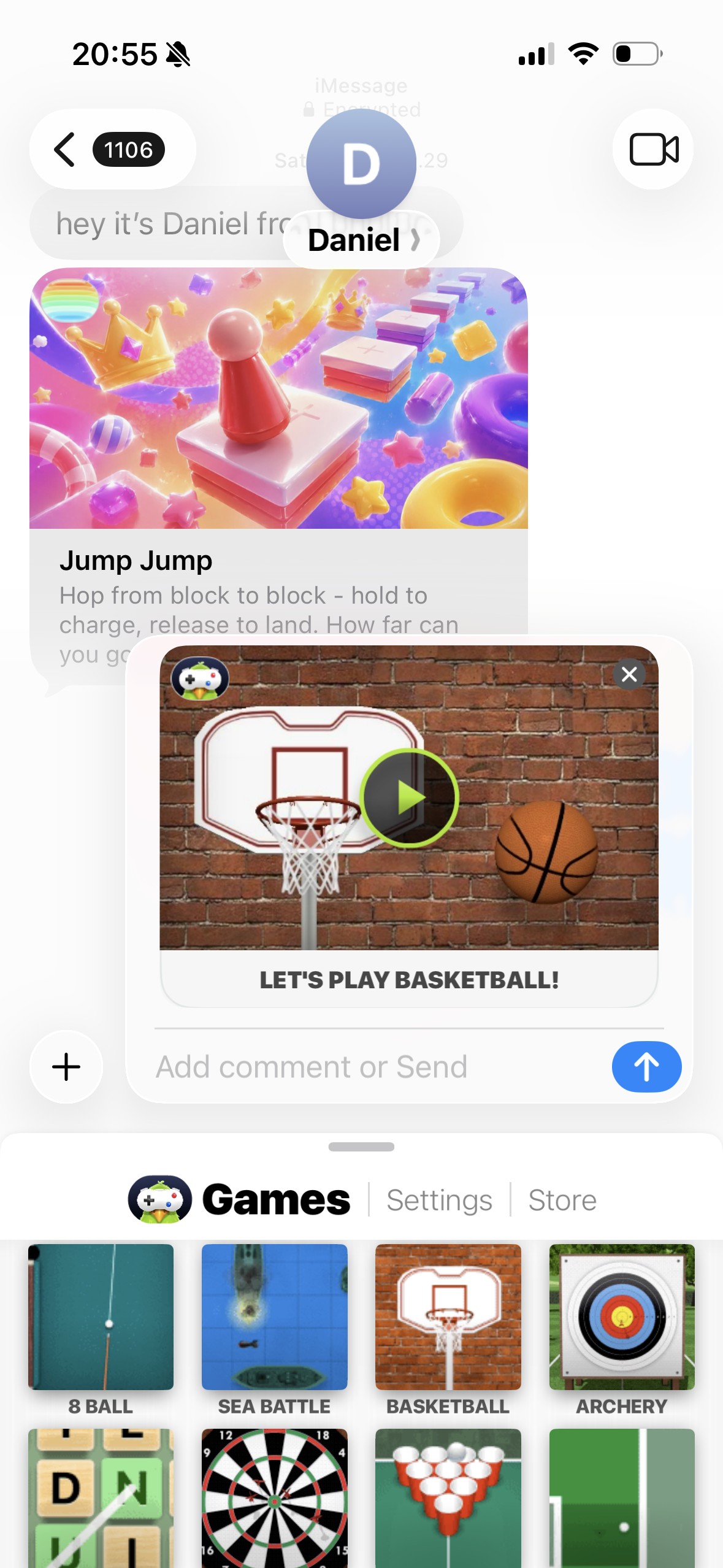 iMessage apps mini app