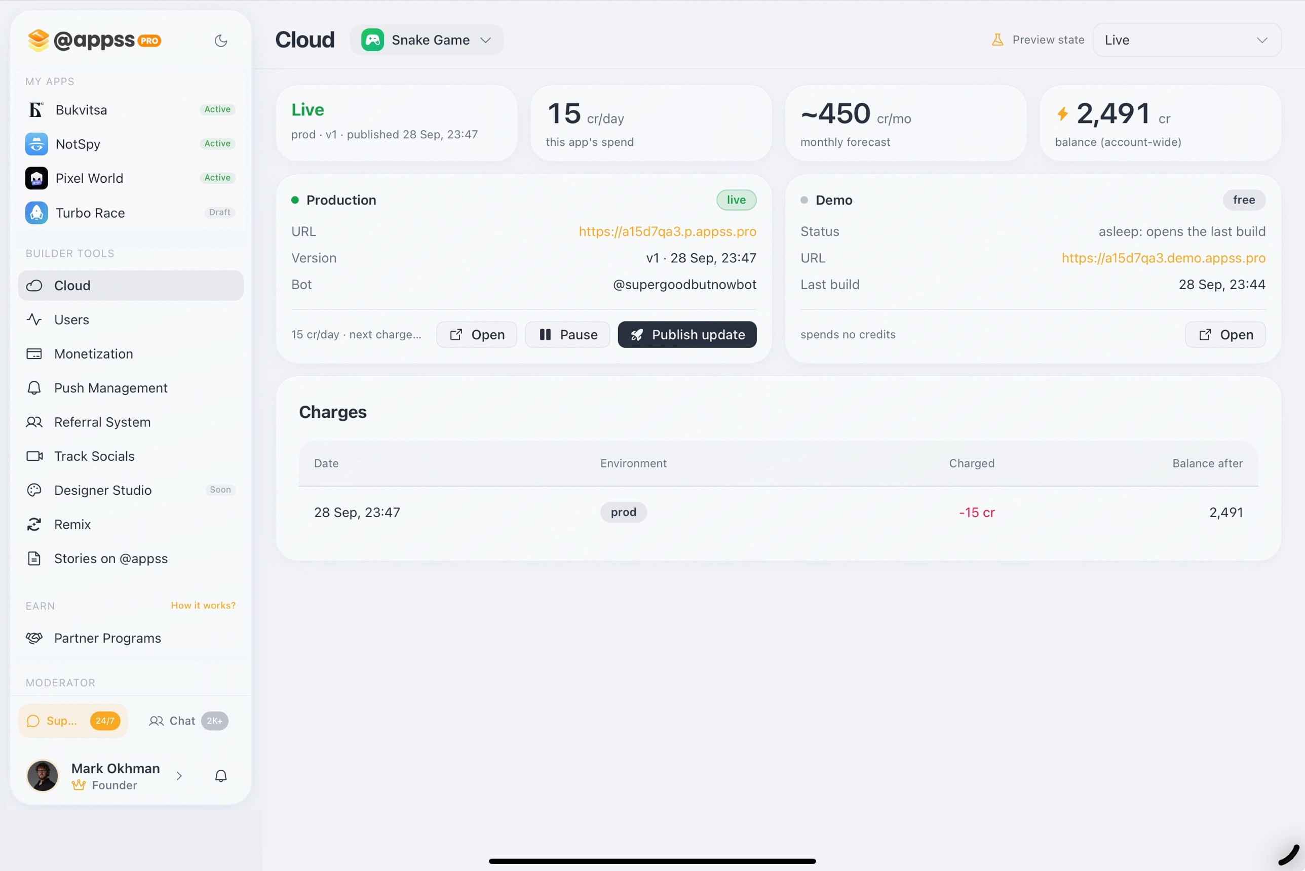 @appss Pro, Cloud